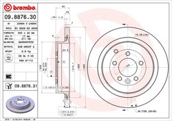 DISC FRANA BREMBO 09.8876.31 - Compatibil cu LAND ROVER
