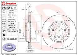 DISC FRANA BREMBO 09.8952.11 - Compatibil cu BMW