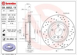 DISC FRANA BREMBO 09.8952.1X - Compatibil cu BMW