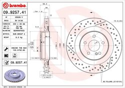 DISC FRANA BREMBO 09.9257.41 - Compatibil cu MERCEDES-BENZ