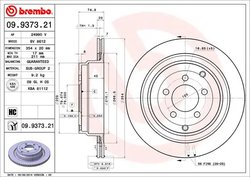 DISC FRANA BREMBO 09.9373.21 - Compatibil cu LAND ROVER