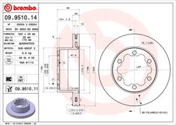 DISC FRANA BREMBO 09.9510.11 - Compatibil cu MERCEDES-BENZ, VW
