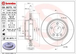 DISC FRANA BREMBO 09.9573.11 - Compatibil cu BMW