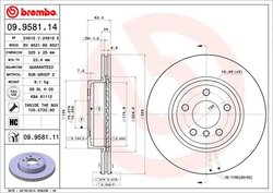DISC FRANA BREMBO 09.9581.11 - Compatibil cu BMW