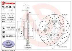 DISC FRANA BREMBO 09.9581.1X - Compatibil cu BMW