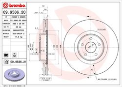 DISC FRANA BREMBO 09.9586.21 - Compatibil cu FORD