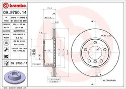 DISC FRANA BREMBO 09.9750.11 - Compatibil cu BMW