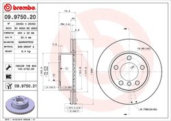 DISC FRANA BREMBO 09.9750.21 - Compatibil cu BMW