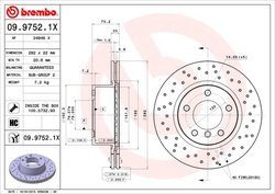 DISC FRANA BREMBO 09.9752.1X - Compatibil cu BMW, BMW (BRILLIANCE)