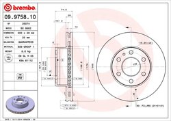 DISC FRANA BREMBO 09.9758.10 - Compatibil cu IVECO