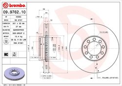DISC FRANA BREMBO 09.9762.10 - Compatibil cu IVECO