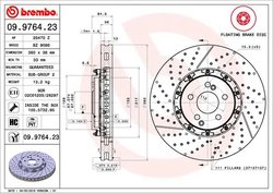 DISC FRANA BREMBO 09.9764.23 - Compatibil cu MERCEDES-BENZ