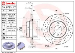 DISC FRANA BREMBO 09.9793.1X - Compatibil cu BMW, BMW (BRILLIANCE)