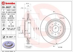 DISC FRANA BREMBO 09.9827.11 - Compatibil cu VOLVO, VOLVO ASIA