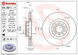 DISC FRANA BREMBO 09.9911.11 - Compatibil cu AUDI, VW