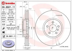 DISC FRANA BREMBO 09.9921.11 - Compatibil cu BMW