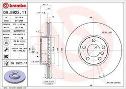 DISC FRANA BREMBO 09.9923.11 - Compatibil cu BMW