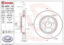 Disc frana Brembo 09.A031.11