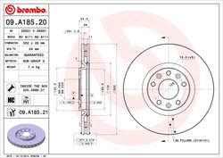 Disc frana Brembo 09.A185.21