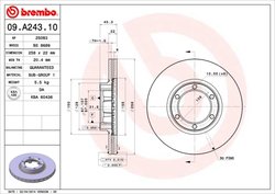 DISC FRANA BREMBO 09.A243.10 - Compatibil cu MITSUBISHI