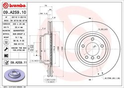 Disc frana Brembo 09.A259.11