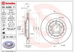 Disc frana Brembo 09.A269.11