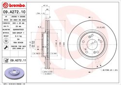 Disc frana Brembo 09.A272.11