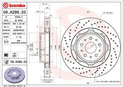 Disc frana Brembo 09.A299.33