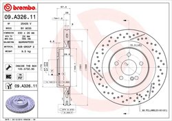 DISC FRANA BREMBO 09.A326.11 - Compatibil cu MERCEDES-BENZ