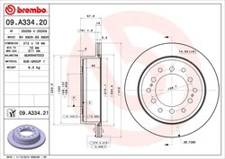 Disc frana Brembo 09.A334.21