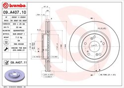Disc frana Brembo 09.A407.11