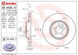 DISC FRANA BREMBO 09.A426.11 - Compatibil cu FORD, VOLVO, VOLVO (CHANGAN), VOLVO ASIA