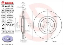 DISC FRANA BREMBO 09.A448.11 - Compatibil cu MERCEDES-BENZ