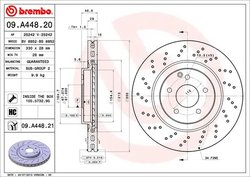 DISC FRANA BREMBO 09.A448.21 - Compatibil cu MERCEDES-BENZ