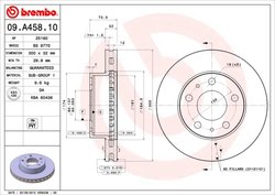 DISC FRANA BREMBO 09.A458.10 - Compatibil cu CITROEN, FIAT, PEUGEOT