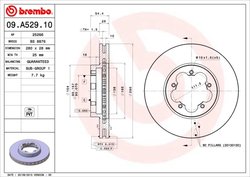 DISC FRANA BREMBO 09.A529.10 - Compatibil cu FORD