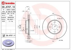 Disc frana Brembo 09.A707.11