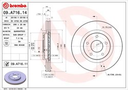 Disc frana Brembo 09.A716.11