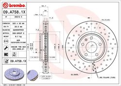 Disc frana Brembo 09.A758.1X