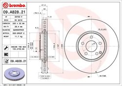 DISC FRANA BREMBO 09.A828.21 - Compatibil cu MERCEDES-BENZ