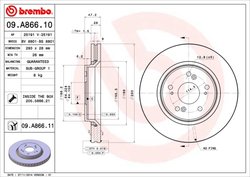 DISC FRANA BREMBO 09.A866.11 - Compatibil cu HONDA, HONDA (DONGFENG)