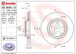 DISC FRANA BREMBO 09.B046.11 - Compatibil cu TOYOTA