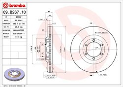 DISC FRANA BREMBO 09.B267.10 - Compatibil cu CHEVROLET, ISUZU