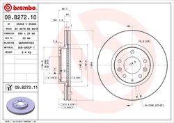 DISC FRANA BREMBO 09.B272.10 - Compatibil cu BESTURN (FAW), MAZDA, MAZDA (FAW)