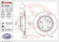 DISC FRANA BREMBO 09.B338.11 - Compatibil cu BMW, BMW (BRILLIANCE)