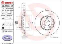 DISC FRANA BREMBO 09.B353.11 - Compatibil cu RENAULT