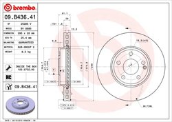 DISC FRANA BREMBO 09.B436.41 - Compatibil cu MERCEDES-BENZ, MERCEDES-BENZ (BBDC)
