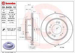 DISC FRANA BREMBO 09.B409.10 - Compatibil cu KIA