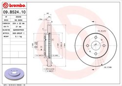 Disc frana Brembo 09.B524.10
