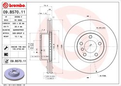 DISC FRANA BREMBO 09.B570.11 - Compatibil cu BMW
